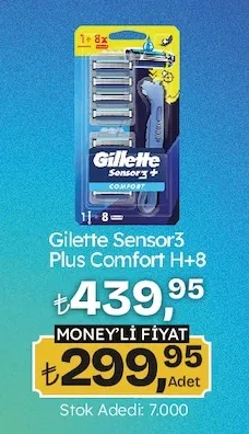 Gilette Sensor3 Plus Comfort H+8