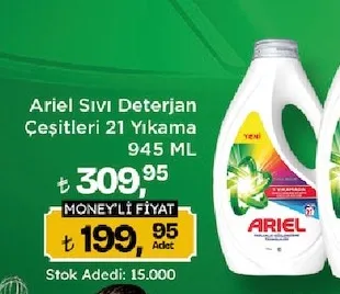 Ariel Sıvı Deterjan Çeşitleri 21 Yıkama 945 Ml