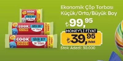 Cook Ekonomik Çöp Torbası Küçük/Orta/Büyük Boy