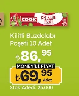 Kilitli Buzdolabı Poşeti 10 Adet