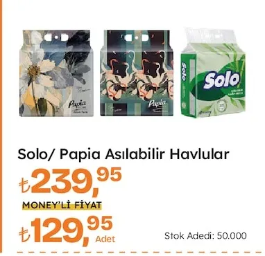 Solo/ Papia Asılabilir Havlular