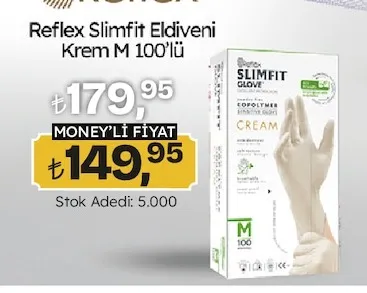 Reflex Slimfit Eldiveni Krem M 100'Lü