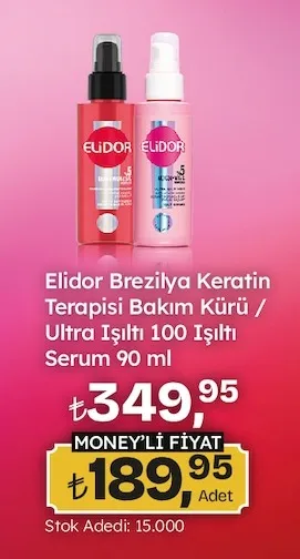 Elidor Brezilya Keratin Terapisi Bakım Kürü / Ultra Işıltı 100 Işıltı Serum 90 Ml