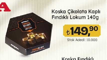 Koska Çikolata Kaplı Fındıklı Lokum 140G