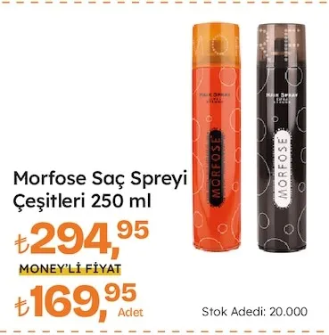 Morfose Saç Spreyi Çeşitleri 250 Ml