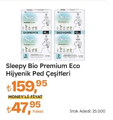 Sleepy Bio Premium Eco Hijyenik Ped Çeşitleri