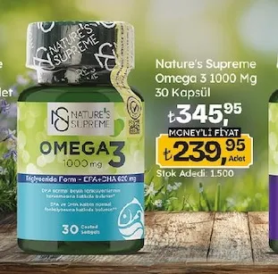 Nature'S Supreme Omega 3 1000 Mg 30 Kapsül