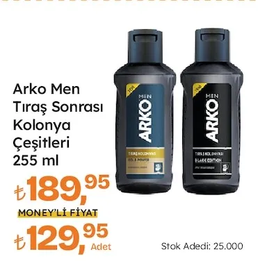 Arko Men Tıraş Sonrası Kolonya Çeşitleri 255 Ml