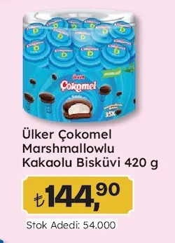 Ülker Çokomel Marshmallowlu Kakaolu Bisküvi 420 G