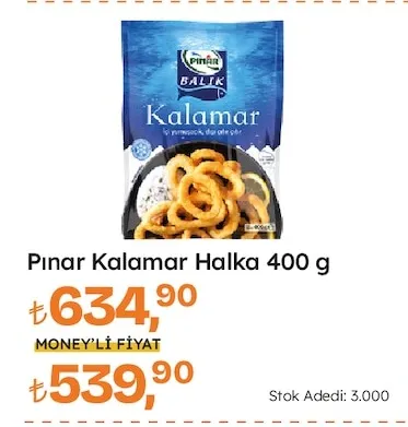 Pınar Kalamar Halka 400 G