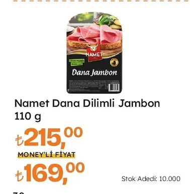 Namet Dana Dilimli Jambon 110 G