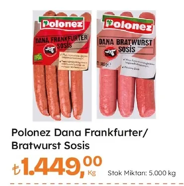 Polonez Dana Frankfurter/ Bratwurst Sosis