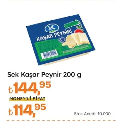 Sek Kaşar Peynir 200 G