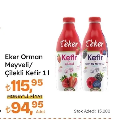 Eker Orman Meyveli/ Çilekli Kefir 1 L