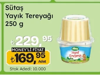 Sütaş Yayık Tereyağı 250 G
