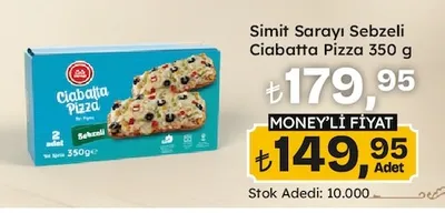 Simit Sarayı Sebzeli Ciabatta Pizza 350 G