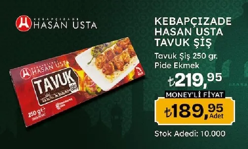 Kebapçızade Hasan Usta Tavuk Şiş 250 Gr