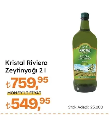 Kristal Riviera Zeytinyağı 2 L