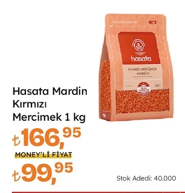 Hasata Mardin Kırmızı Mercimek 1 Kg