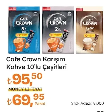 Cafe Crown Karışım Kahve 10'Lu Çeşitleri