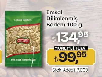 Emsal Dilimlenmiş Badem 100 G