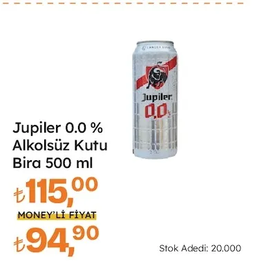 Jupiler 0.0 % Alkolsüz Kutu Bira 500 Ml