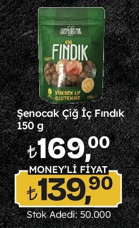 Şenocak Çiğ İç Fındık 150 G