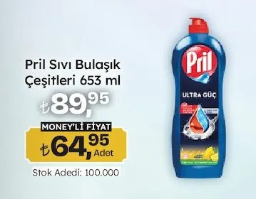 Pril Sıvı Bulaşık Çeşitleri 653 Ml