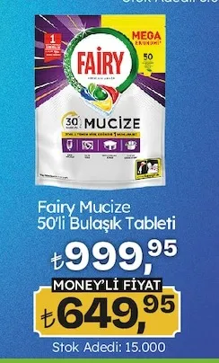 Fairy Mucize 50'Li Bulaşık Tableti