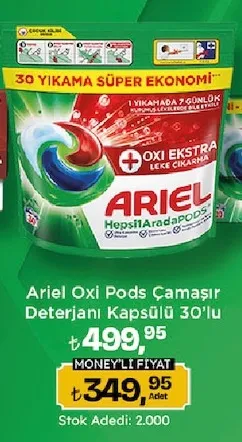 Ariel Oxi Pods Çamaşır Deterjanı Kapsüllü 30'Lu