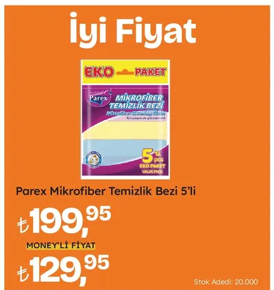 Parex Mikrofiber Temizlik Bezi 5'Li