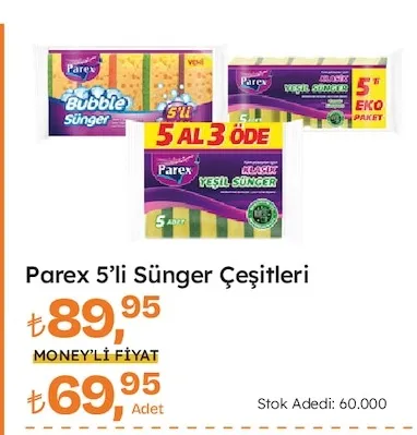 Parex 5'Li Sünger Çeşitleri