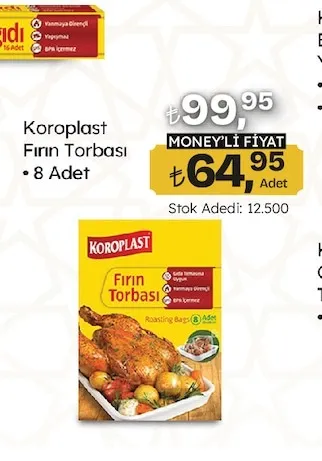 Koroplast Fırın Torbası 8 Adet