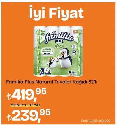 Familia Plus Natural Tuvalet Kağıdı 32'Li