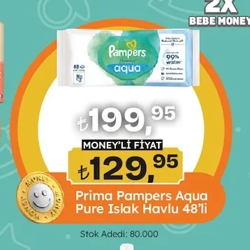Prima Pampers Aqua Pure Islak Havlu 48'Li