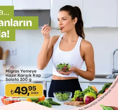 Migros Yemeye Hazır Karışık Kap Salata 200 G