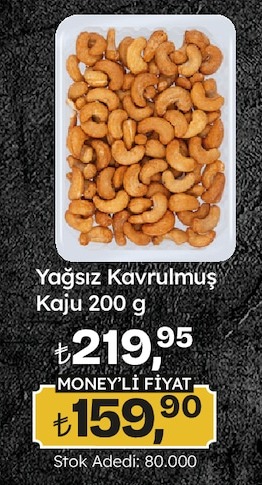 Yağsız Kavrulmuş Kaju 200 G