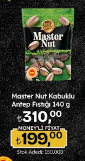 Master Nut Kabuklu Antep Fıstığı 140 G