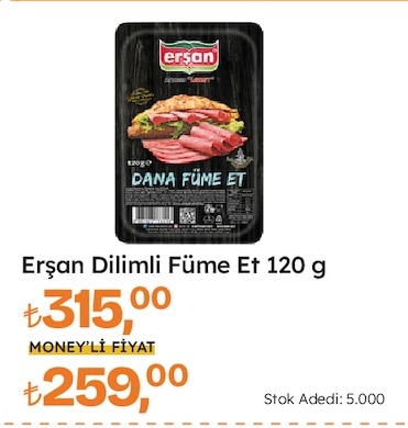 Erşan Dilimli Füme Et 120 G