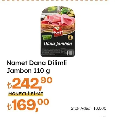 Namet Dana Dilimli Jambon 110 G