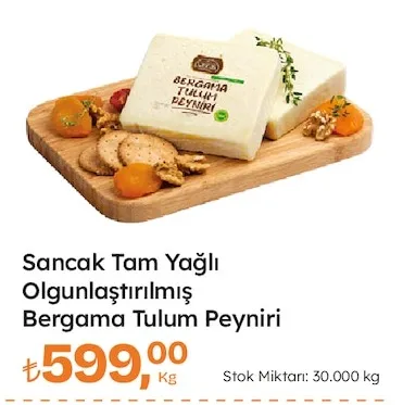 Sancak Tam Yağlı Olgunlaştırılmış Bergama Tulum Peyniri