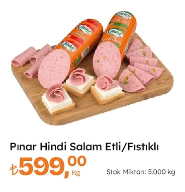 Pınar Hindi Salam Etli/Fıstıklı