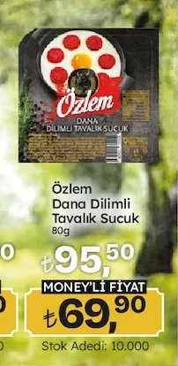 Özlem Dana Dilimli Tavalık Sucuk 80G