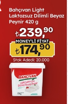 Bahçıvan Light Laktozsuz Dilimli Beyaz Peynir 420 G