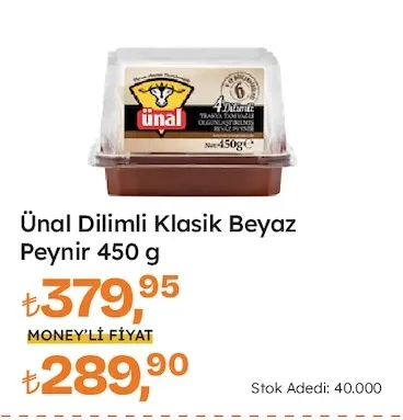 Ünal Dilimli Klasik Beyaz Peynir 450 G