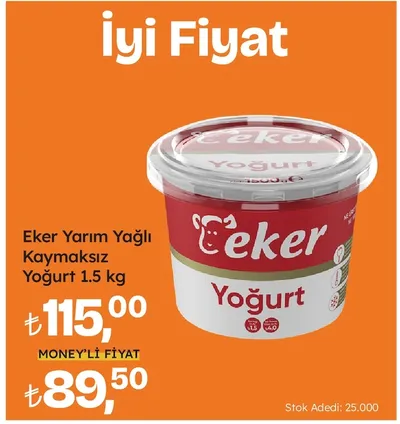 Eker Yarım Yağlı Kaymaksız Yoğurt 1.5 Kg