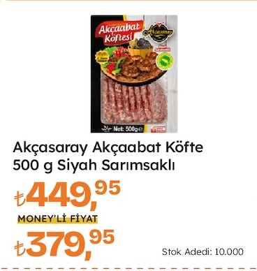 Akçasaray Akçaabat Köfte 500 G Siyah Sarımsaklı