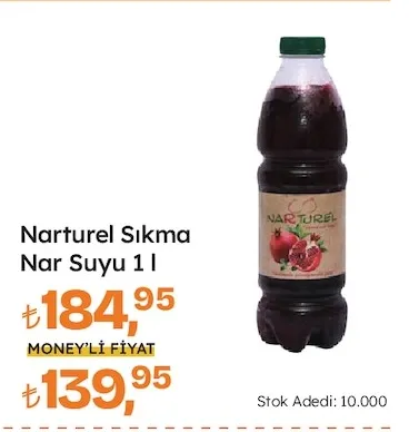 Narturel Sıkma Nar Suyu 1 L