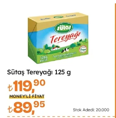 Sütaş Tereyağı 125 G
