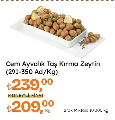 Cem Ayvalık Taş Kırma Zeytin (291-350 Ad/Kg)